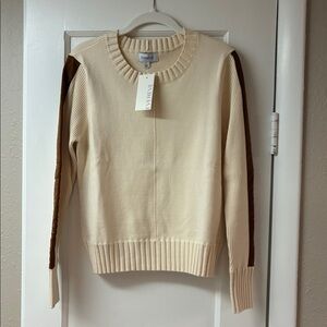 Evereve Harlow Suede Pullover Sweater NWT
